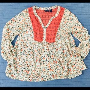 Joe Boxer Small size peach floral blouse